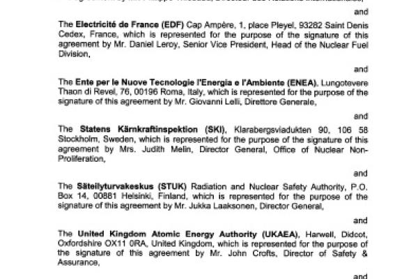 ESARDA Agreement THMB